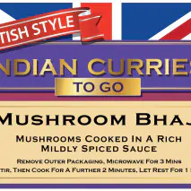 Mushroom Bhaji - British Indian Curries To Go